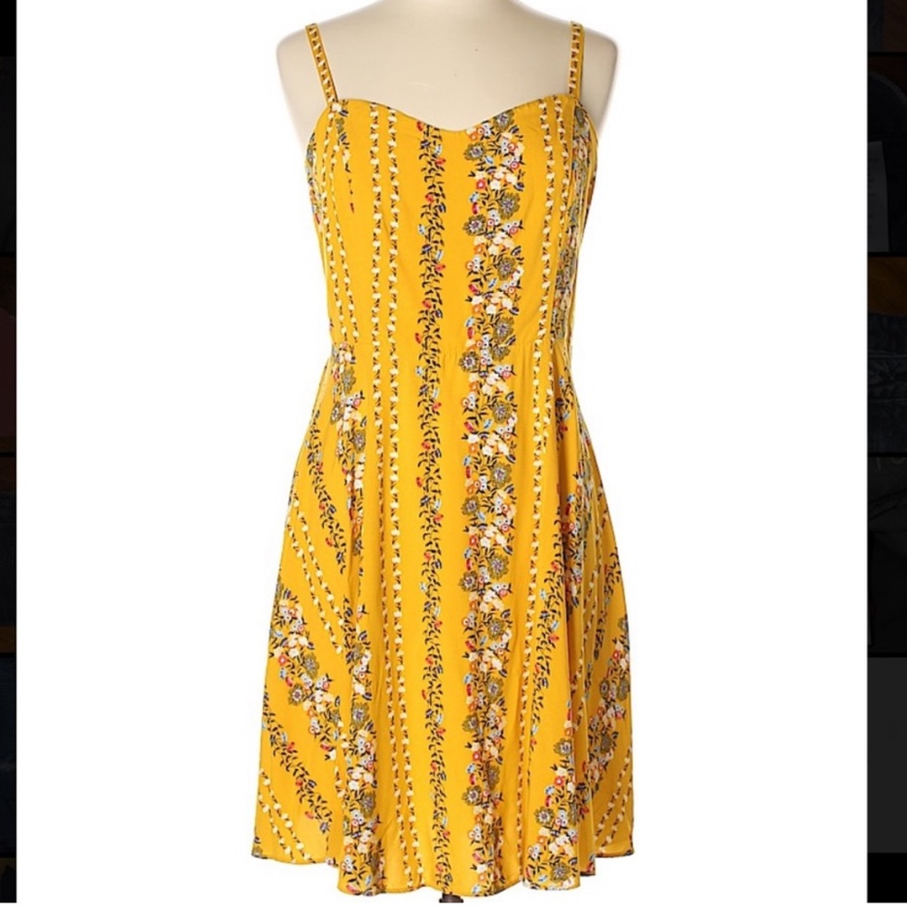 Old Navy Floral Printed Fit and Flare Cami Midi Dress Size XXL Smocked Back Boho